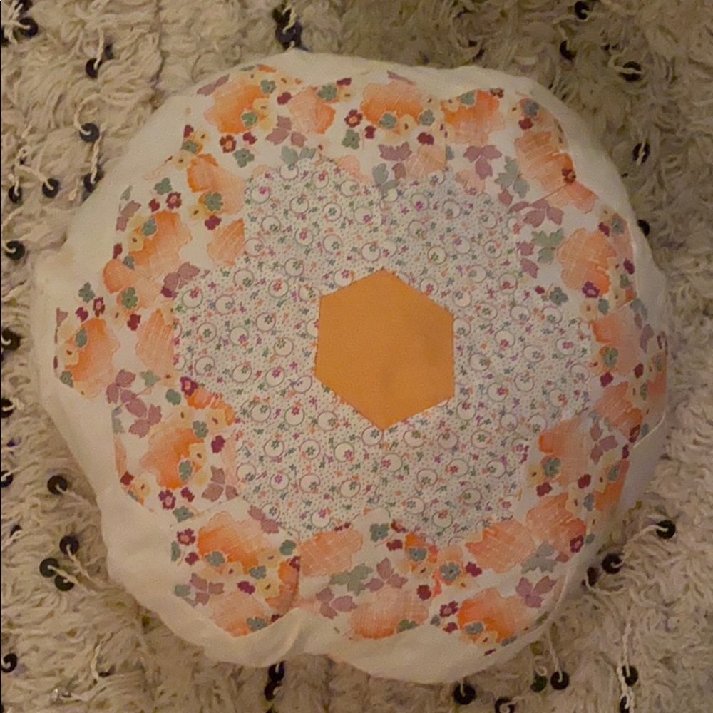 Vintage Flower Quilt Pillow